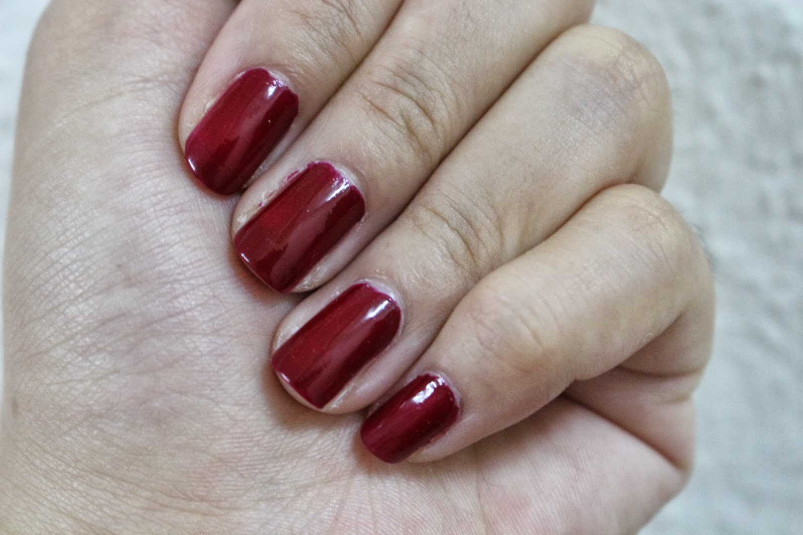 blood red color nail polish